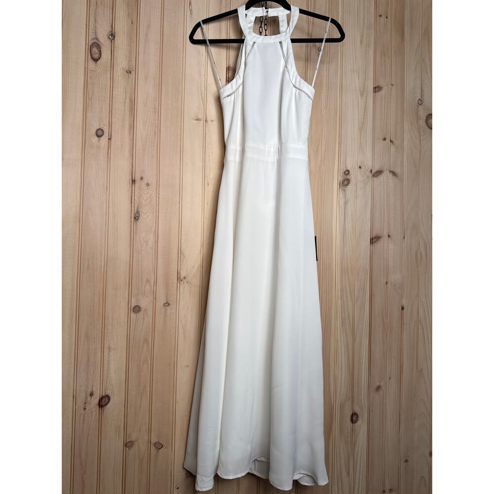NWT Lulus Summer Dream White Midi Dress Open Back Cocktail Beachy Classy Size L - Picture 6 of 8